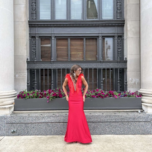 sherri hill, 00. red - Picture 6 of 6